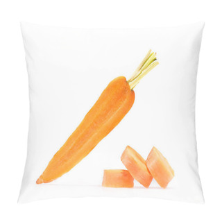 Personality  Fresh Ripe Carrot With Stack Of Slices Pillow Covers