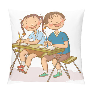 Personality  Cute School Children Pillow Covers