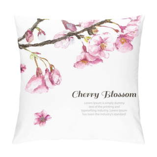 Personality  Hand Drawn Cherry Blossoms. Pillow Covers