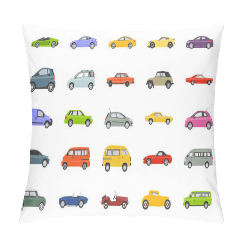 Personality  Best Cars Flat Icons pillow covers