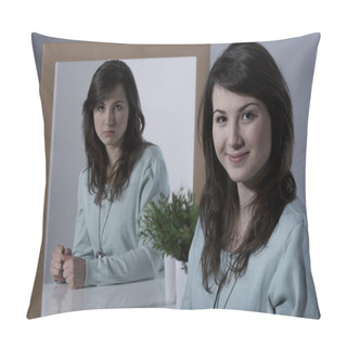 Personality  Lady With Bipolar Disorder Pillow Covers