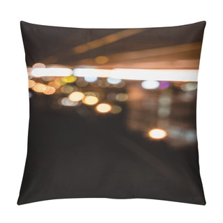 Personality  Blurred Night Background With Bright Bokeh Lights Pillow Covers