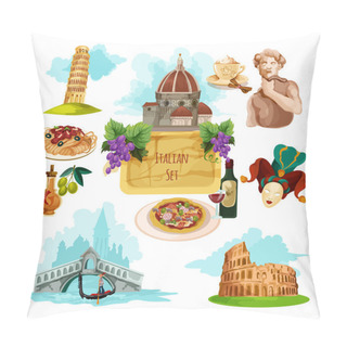 Personality  Italy Touristic Set Pillow Covers