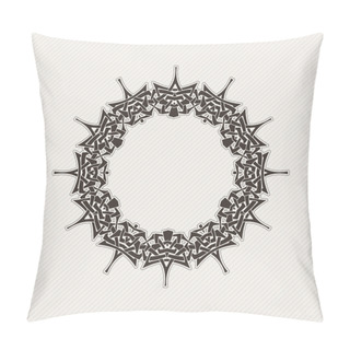 Personality  Vector Ornate Border. Gothic Lace Tattoo. Celtic Weave With Sharp Corners. Pillow Covers