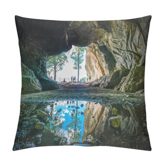Personality  Famous Kuhstall Rock Formation Near Bad Schandau At The Saxon Switzerland National Park In Germany Pillow Covers