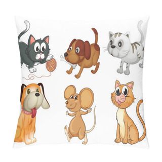 Personality  Six Different Animals With Four Legs Pillow Covers