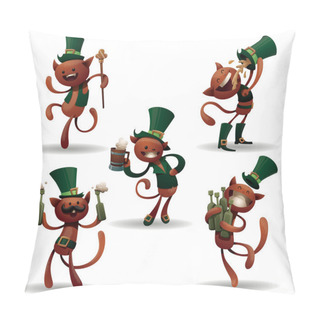 Personality  Saint Patrick Cats Set Pillow Covers