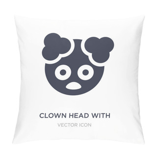 Personality  Clown Head With Hat Icon On White Background. Simple Element Ill Pillow Covers