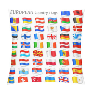 Personality  Vector Europe National Flag Set Pillow Covers
