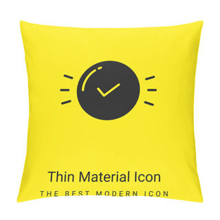 Personality  Approval Minimal Bright Yellow Material Icon Pillow Covers