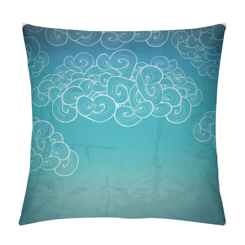 Personality  Abstract clouds on sky pillow covers