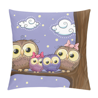 Personality  Owls Family Pillow Covers