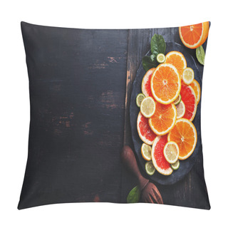 Personality  Variety  Sliced Citrus Fruits.  Pillow Covers