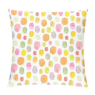Personality  Polka Dot Seamless Pattern. Hand Drawn Watercolor Texture. Pillow Covers