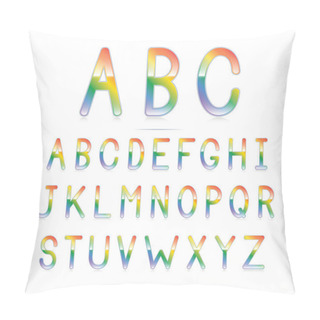Personality  Rainbow Font Pillow Covers