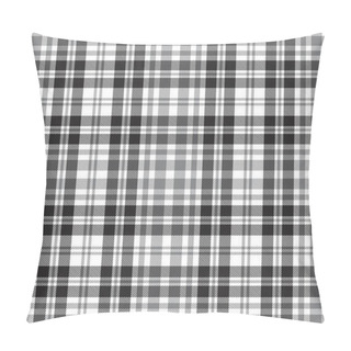 Personality  Black And White Plaid, Checkered, Tartan Seamless Pattern Suitable For Fashion Textiles And Graphics Pillow Covers