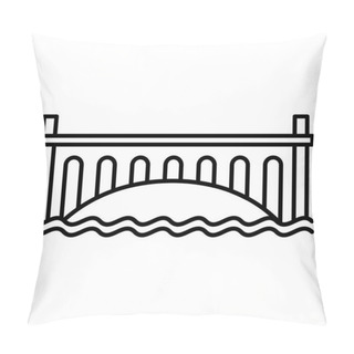 Personality  Romantic Bridge Icon, Outline Style Pillow Covers