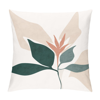 Personality  Organic Geometric Abstract Art, Texture, Geometric Shapes, Beige, Brown, Yellow, Black, Green, Green, Nature, Botanical, Flowers, Leaves, Landscape Pillow Covers