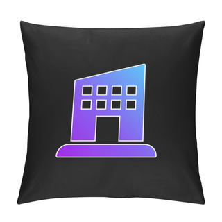 Personality  Appartment Blue Gradient Vector Icon Pillow Covers
