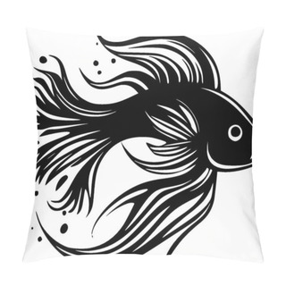 Personality  Fish - Minimalist And Simple Silhouette - Vector Illustration Pillow Covers