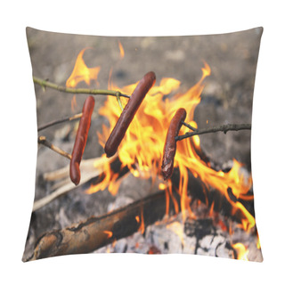 Personality  Sausages On Fire In The Wood Pillow Covers
