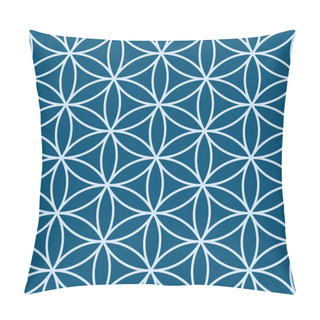 Personality  Japanese Hexagon Flower Vector Seamless Pattern Pillow Covers