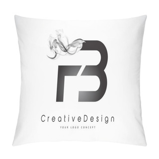 Personality  FB Letter Logo Design With Black Smoke. Pillow Covers