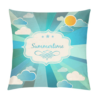 Personality  Summer Grunge Textured Background. Vector Pillow Covers