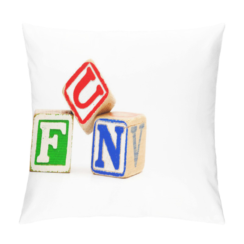 Personality  The Word Fun With Childrens Wooden Blocks Pillow Covers
