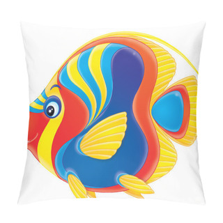 Personality  Angelfish In Profile Pillow Covers