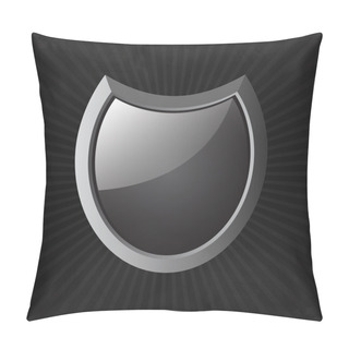 Personality  Vector Black Shield. Vector Illustration Pillow Covers