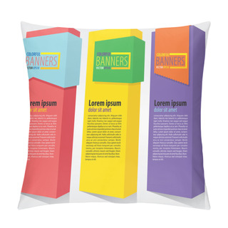 Personality  Colorful Vertical Banners. Pillow Covers