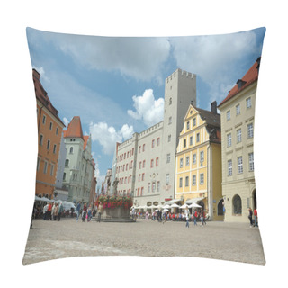 Personality  Haidplatz, Town Square In Regensburg Pillow Covers