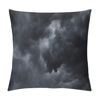 Personality  Stormy Rain Clouds Background Pillow Covers