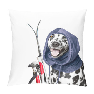 Personality  The Dog Is Going To Ski  Pillow Covers