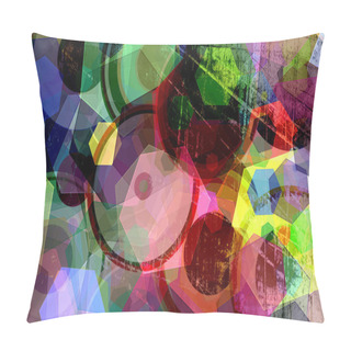 Personality  Grunge Hexagons And Circles Pillow Covers
