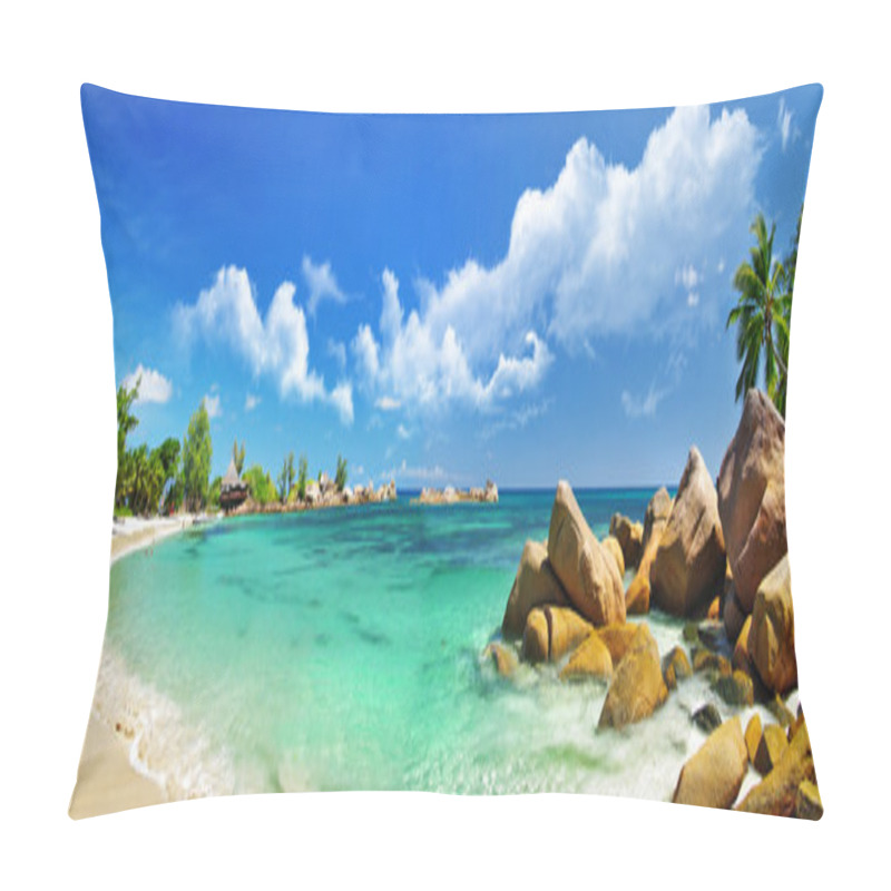 Personality  Tropical paradise - Seychelles islands, panoramic view pillow covers