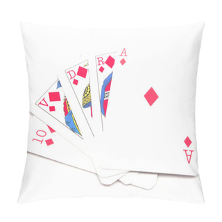 Personality  Poker Cards - Royal Flush Pillow Covers