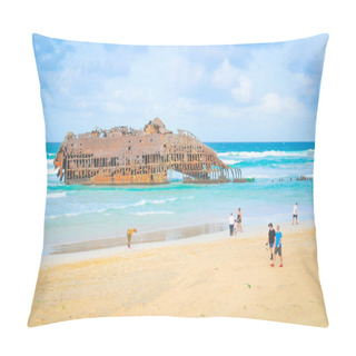 Personality  Shipwreck In Cape Verde Pillow Covers