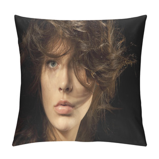 Personality  Pretty Young Woman Pillow Covers