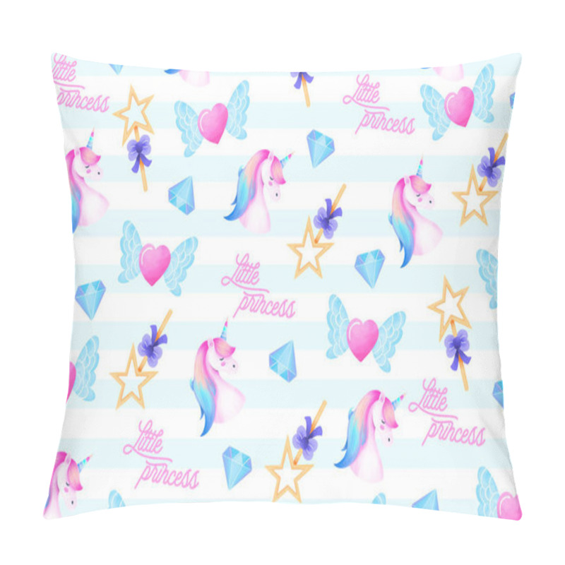 Personality  lovely pattern with magical elements little princess vector design illustration pillow covers