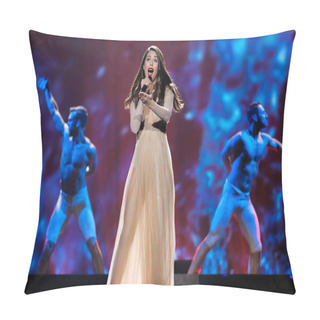 Personality  Demy From Greece At The Eurovision Song Contest Pillow Covers