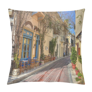Personality  Traditional Houses At Plaka Area,Athens,Greece Pillow Covers