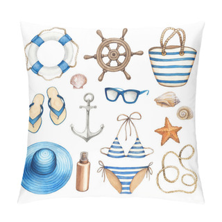 Personality  Watercolor Marine Illustration Pillow Covers