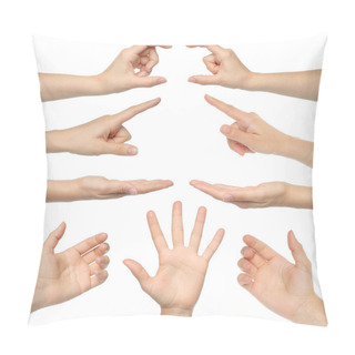 Personality  Collage Of Woman Hands Pillow Covers