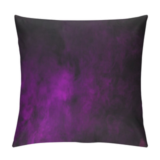 Personality  Abstract Black Background With Violet Smoke  Pillow Covers