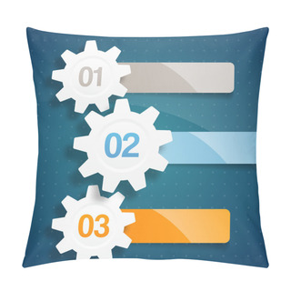 Personality  Steps Process Arrows. Vector. Pillow Covers