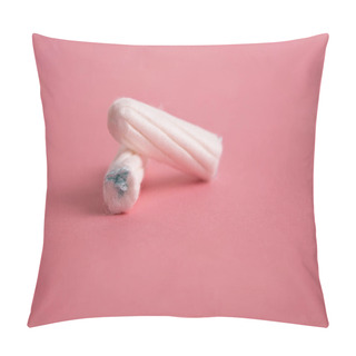Personality  Medical Female Tampon On A Pink Background. Pillow Covers