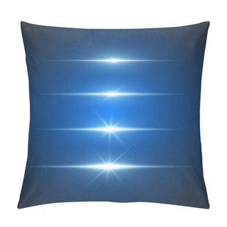 Personality  Blue Light With Lens Effect. Pillow Covers