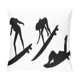 Personality  Vector Silhouette Of A Woman. Pillow Covers